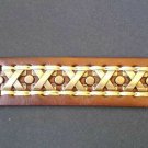 Brown Leather 1.5 Inch Wide Bracelet with "X" Design. Be a Rockstar!~Adjustable~