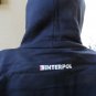 INTERPOL - Black Parachute Full Zip Up Black Hoodie w/ Drawstring ~BRAND NEW~ L