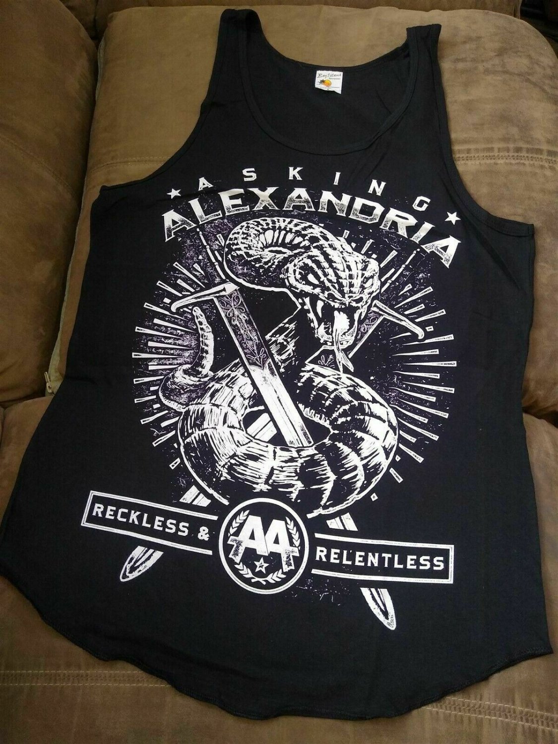 ASKING ALEXANDRIA- Reckless & Relentless Tank Top Shirt ~Never Worn~ M/XL/XXL