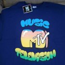MTV MUSIC TELEVISION - 2021 Navy Blue Retro T-shirt ~Licensed ~ S M L XL XXL