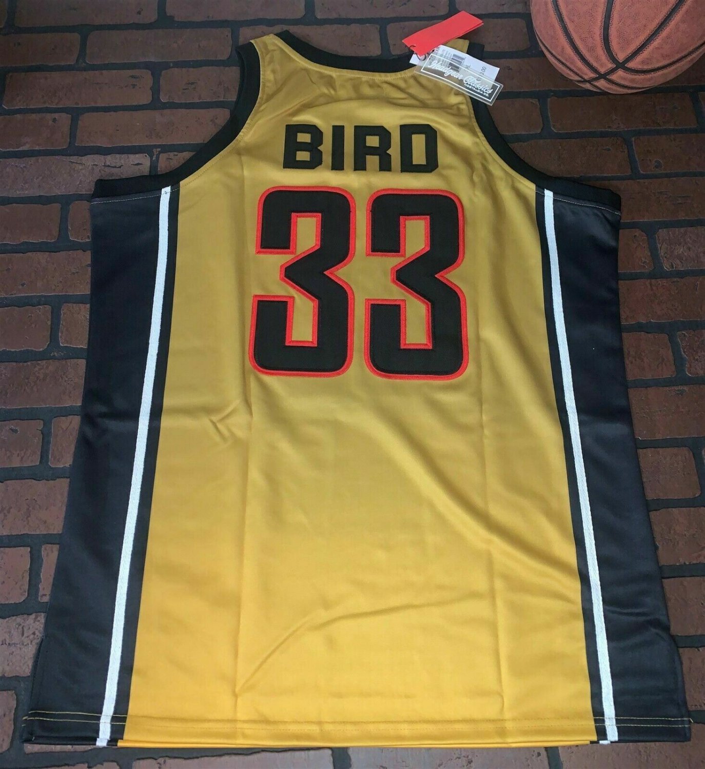 LARRY BIRD / JUDAS PRIEST Headgear Classics Basketball Jersey Never