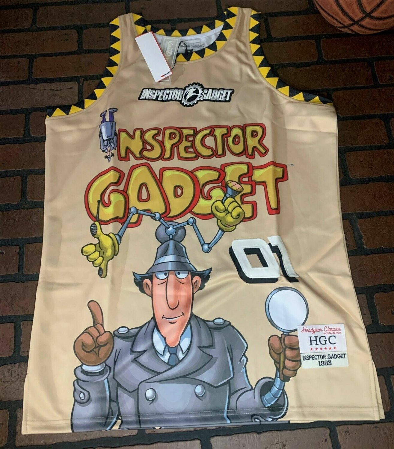 INSPECTOR GADGET Headgear Classics Basketball Jersey ~Never Worn~ L XL XXL