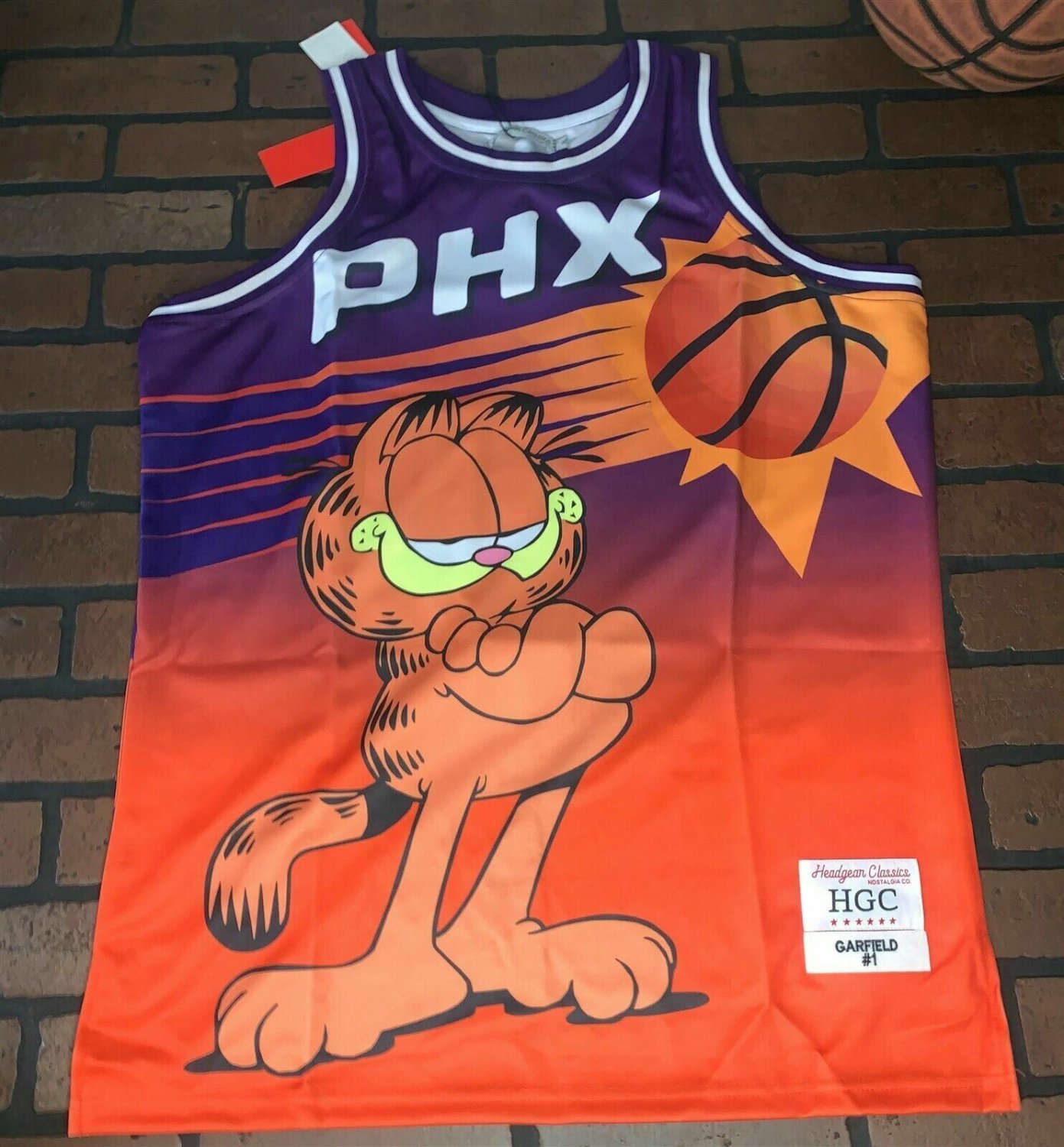 GARFIELD / PHX SUNS Headgear Classics Basketball Jersey ~Never Worn~ XL