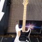 MICK MARS-Distressed Signature White Strat 1:4 Scale Replica Guitar ~Axe Heaven~