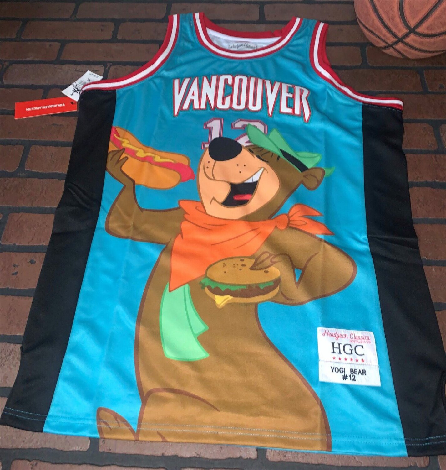 YOGI BEAR /VANCOUVER Headgear Classics Basketball Jersey~Never Worn~S M L XL 2XL