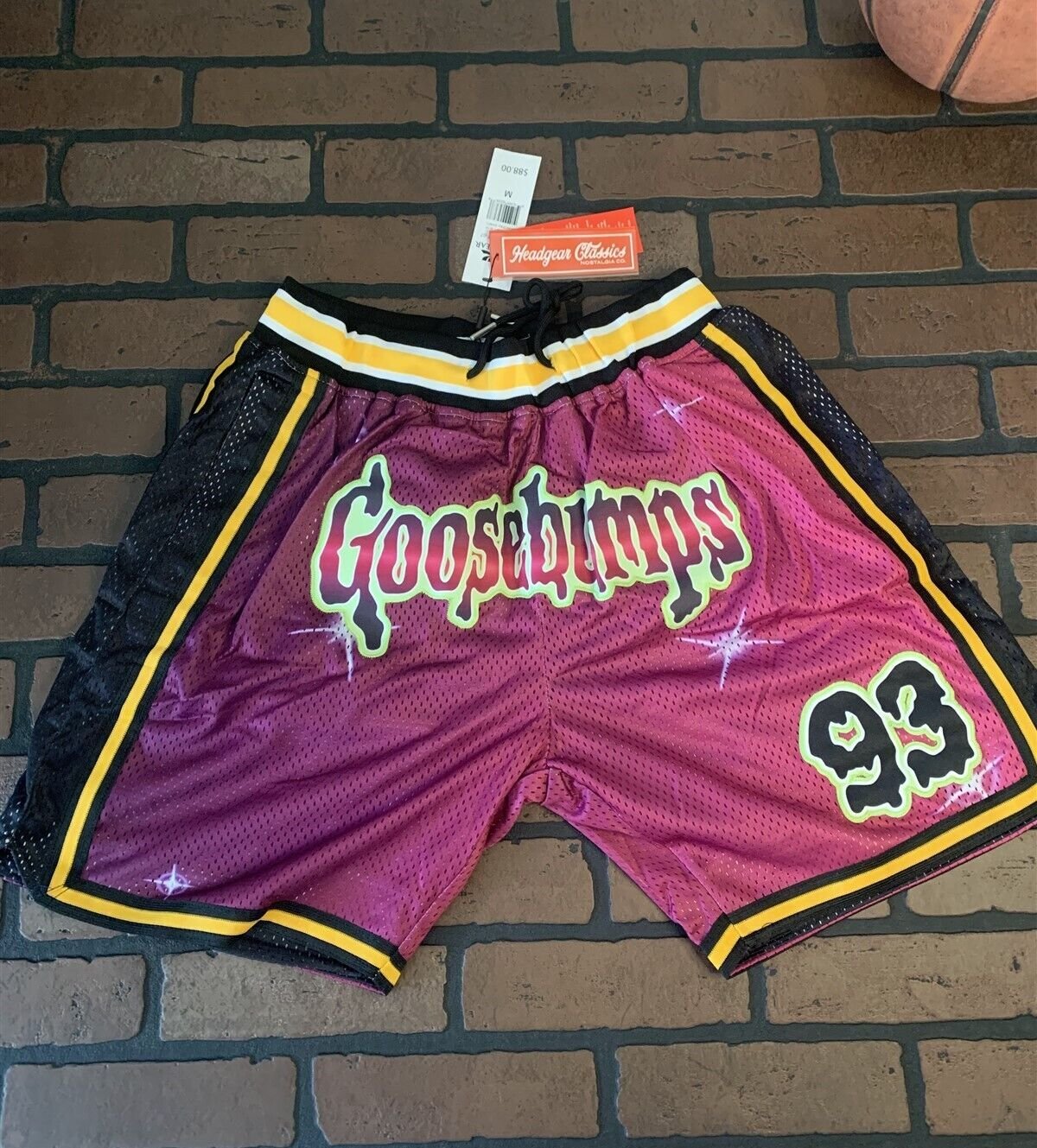 GOOSEBUMPS / BETH Headgear Classics Basketball Shorts Never Worn M XL