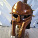 Gladiator Helmet Copper Finish 5 Inch 20-Gauge Steel W/Stand ~New~
