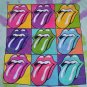 THE ROLLING STONES -Tongue Distressed Retro Men's Tie Dye T-Shirt ~Never Worn~ L