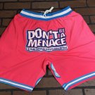 DON'T BE A MENACE TO SOCIETY Headgear Classics Basketball Shorts ~Never Worn~
