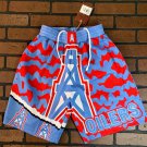 HOUSTON OILERS Mitchell & Ness Jumbotron 2.0 Sublimated Basketball Shorts ~New~