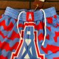 HOUSTON OILERS Mitchell & Ness Jumbotron 2.0 Sublimated Basketball Shorts ~New~