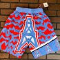 HOUSTON OILERS Mitchell & Ness Jumbotron 2.0 Sublimated Basketball Shorts ~New~
