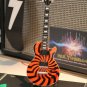 ZAKK WYLDE Orange/Black Buzzsaw Custom 1:4 Scale Replica Guitar ~New~