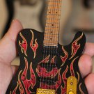 JAMES BURTON - Telecaster Red Paisley Flames Sig 1:4 Scale Replica Guitar ~New~