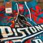 DETROIT PISTONS Mitchell & Ness Jumbotron 2.0 Sublimated Basketball Shorts ~New~