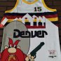 YOSEMITE SAM / DENVER White Headgear Classics Basketball Jersey ~Never Worn~ M
