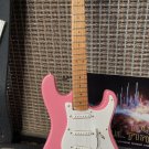 Fender Pink Strat w/ White Pickguard 1:4 Scale Replica Guitar ~Axe Heaven