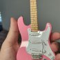 Fender Pink Strat w/ White Pickguard 1:4 Scale Replica Guitar ~Axe Heaven