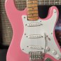 Fender Pink Strat w/ White Pickguard 1:4 Scale Replica Guitar ~Axe Heaven