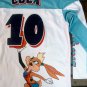 TUNE SQUAD Lola Bunny Headgear Classics Hockey Teal Jersey ~Never Worn~ M L XL