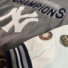 NEW YORK YANKEES G-III 27X World Series Varsity Jacket~Faux Leather Sleeved~