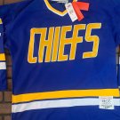SLAPSHOT Chiefs (Hanson) Headgear Classics Hockey Blue Jersey ~Never Worn~ XL