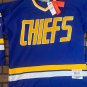 SLAPSHOT Chiefs (Hanson) Headgear Classics Hockey Blue Jersey ~Never Worn~ XL