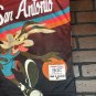 WILE E COYOTE/SAN ANTONIO Red Headgear Classics Basketball Jersey ~New~ S M XL
