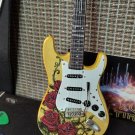 DAVID LOZEAU - Rose Tattoo Fender Strat 1:4 Scale Replica Guitar ~Axe Heaven~