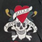 ED HARDY by Christian Audigier-Love Kills Slowly Black Zip-Up Sweater~VTG~ M-2XL
