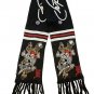 ED HARDY by Christian Audigier-2000s Death Or Glory Vtg Black Scarf~NEVER WORN~