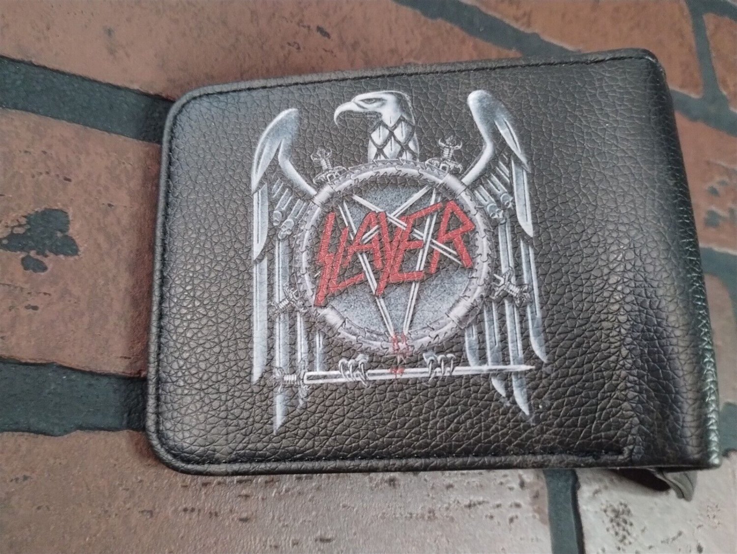 SLAYER - Rocksax Silver Eagle Bi-Fold LicensedWallet ~New~