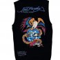 ED HARDY by Christian Audigier- Vtg Black Sleeveless Pullover Vest~NEW~M-2XL