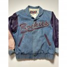 Colorado Rockies Vintage Denim Jacket with Leather Sleeves