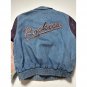 Colorado Rockies Vintage Denim Jacket with Leather Sleeves