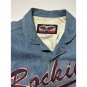 Colorado Rockies Vintage Denim Jacket with Leather Sleeves