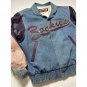 Colorado Rockies Vintage Denim Jacket with Leather Sleeves
