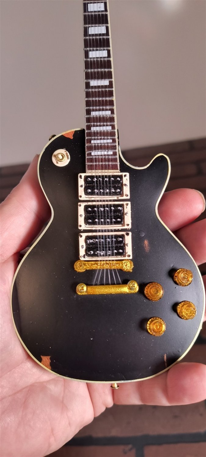 PETER FRAMPTON-Phenix Gibson Les Paul Custom 1:4 Scale Replica Guitar~Axe Heaven