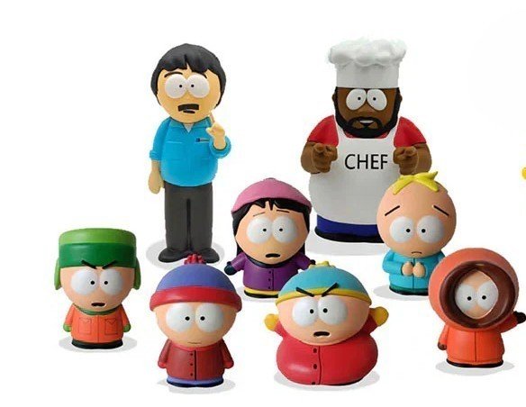 SOUTH PARK Micro Vinyl Figures Lot of 8 ~Opened Bags But Sealed~