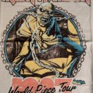 IRON MAIDEN - World Piece 1983 Tour Tan Distressed T-shirt ~Never Worn~ L XL 2XL