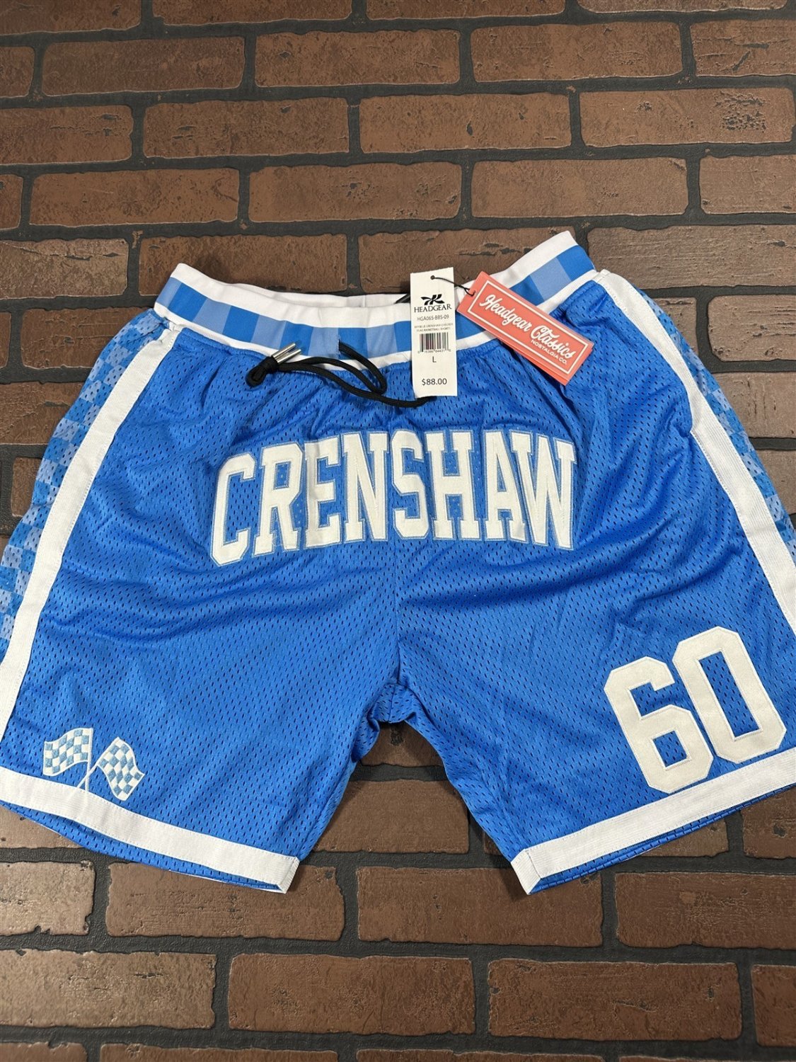 CRENSHAW #60 Headgear Classics Sky Blue Basketball Shorts ~Never Worn~M L XL 2XL