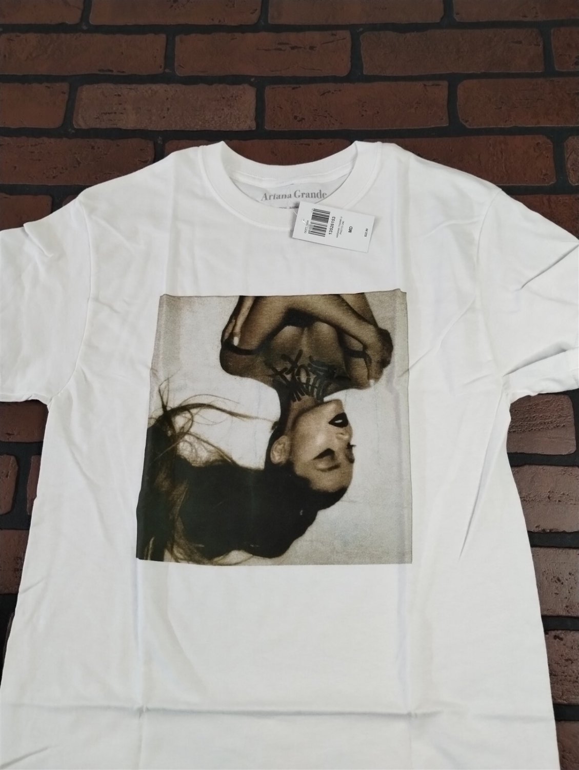 ARIANA GRANDE - Thank You Upside Down Photo Women's T-shirt ~Never Worn~ 2XL