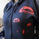 INTERPOL - Black Parachute Zip Up or Pullover Black Hoodie w/ Drawstring ~NEW~ L