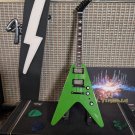 DAVE MUSTAINE - Gibson Flying V RIP Green1:4 Scale Replica Guitar ~Axe Heaven~