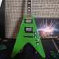 DAVE MUSTAINE - Gibson Flying V RIP Green1:4 Scale Replica Guitar ~Axe Heaven~