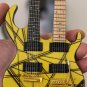EDDIE VAN HALEN -Kramer Yellow/Black Double-Neck 1:4 Scale Replica Guitar