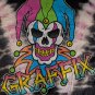 GRAFFIX Jester Pink Tie Dye Get Down Art T-Shirt ~Never Worn~ S M L XL 2XL