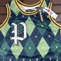 PLAYBOY BUNNY Green Argyle Headgear Classics Basketball Jersey ~Never Worn~M-2XL