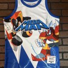 MEGA MAN White Headgear Classics Basketball Jersey ~Never Worn~ S L