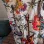 Hawaiian Guitar Shirt Menâs Tropical Button-Up Casual Aloha Beachwear ~New~M-2XL